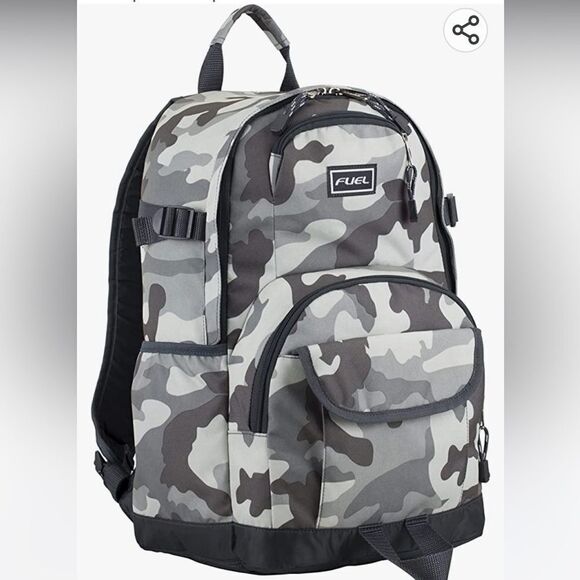 Fuel Millennial Tech Backpack - Army Camo Nwt Grey/Off White - Picture 1 of 9
